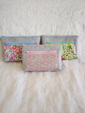 Devon Pouch - Tresco with Grey Linen