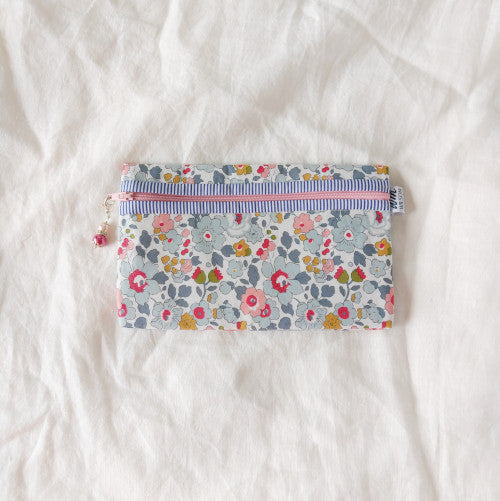 Pencil Case - Grey Betsy with Thin Stripe